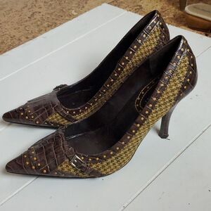Nine West Brown Alchamyo heels 6.5